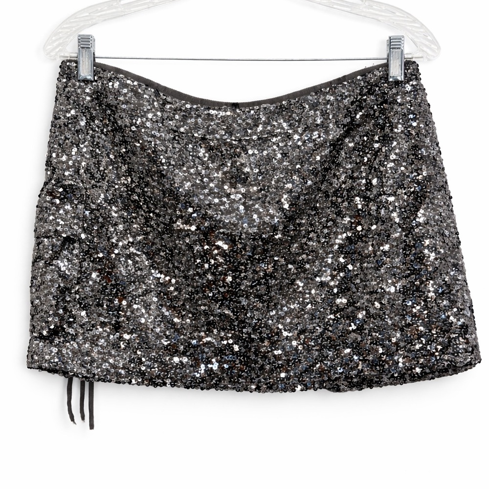 Steve Madden Evalina Sequin Mesh Cargo Miniskirt Size 8 - Picture 5 of 13